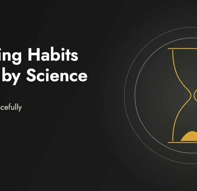 Anti-aging habits backed by science, hourglass illustration