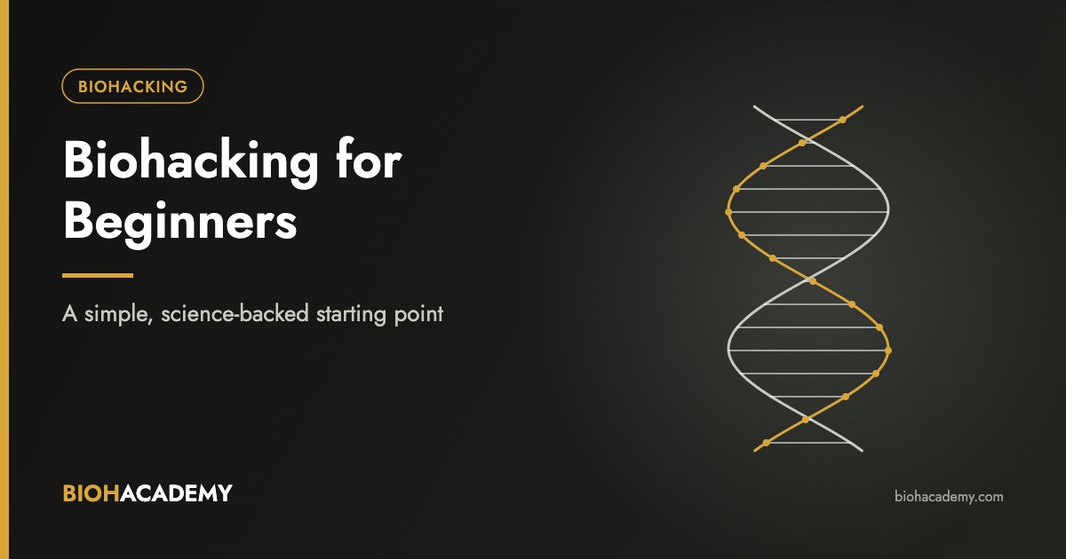Biohacking for beginners guide, DNA helix illustration