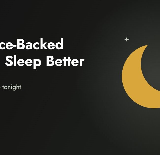 Nine science-backed ways to sleep better, crescent moon illustration